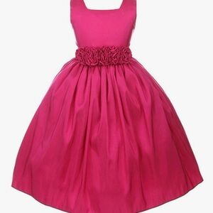 Elegant Fuscia Sleeveless Dress